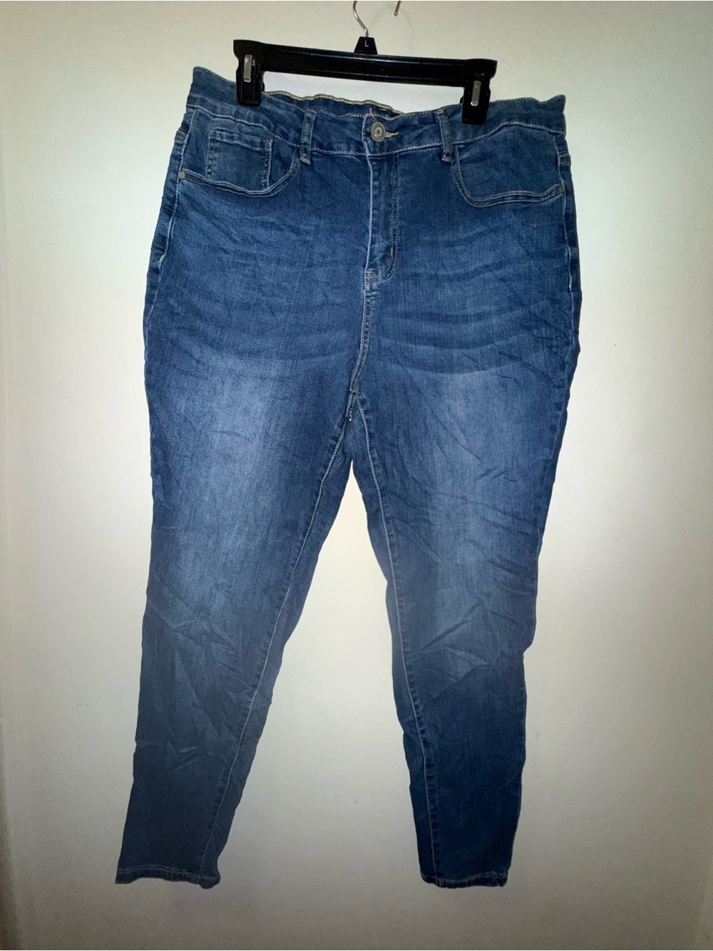 Jordan Women's Dark Blue Stretch Jeggings - High Rise Slim Fit